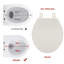 Siège de toilette commercial à fermeture douce avec formation intégrée pour tout-petits - conception confortable sans souci, facile à installer et à nettoyer, convient aux toilettes rondes de 17 po, couleur amande, ronde de 17 po-125827761
