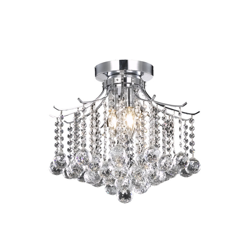 Hermanson Flush Mount, Chrome, 12" H x 16" W x 16" D