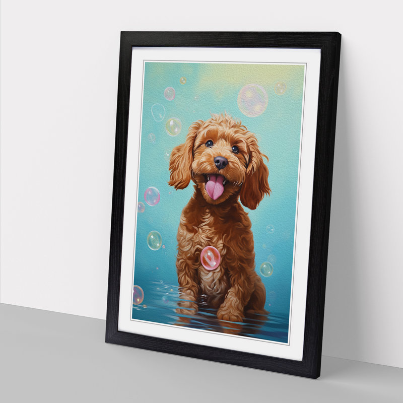 Single Picture Frame Print on Wood, 46cm H x 34cm W, Black Framed
