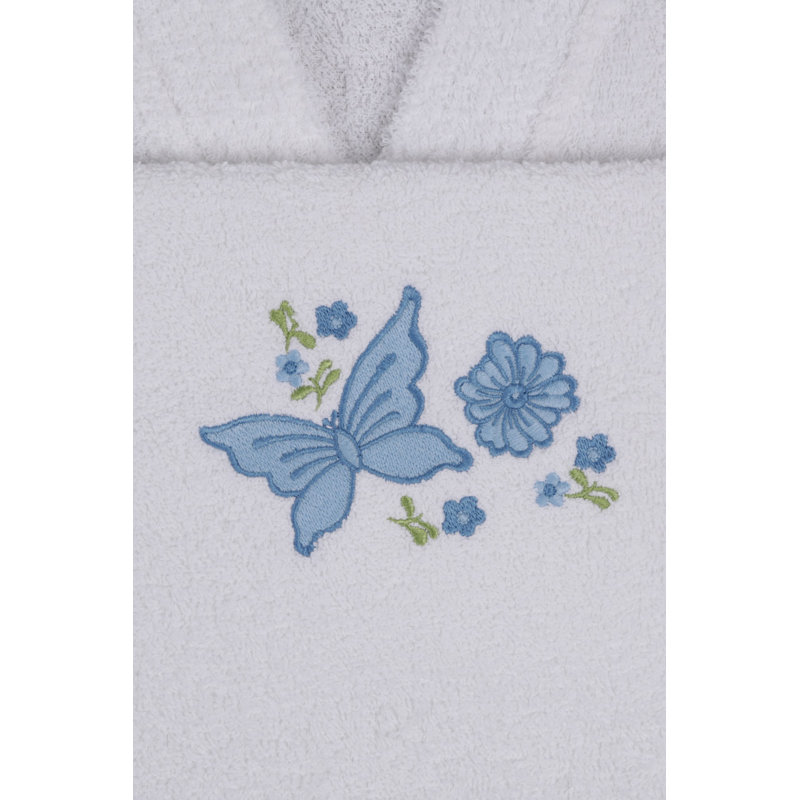 Yehuda 100% Cotton Terry Cloth Gender Neutral Mid-Calf Bathrobe with Pockets and Hood for Kids