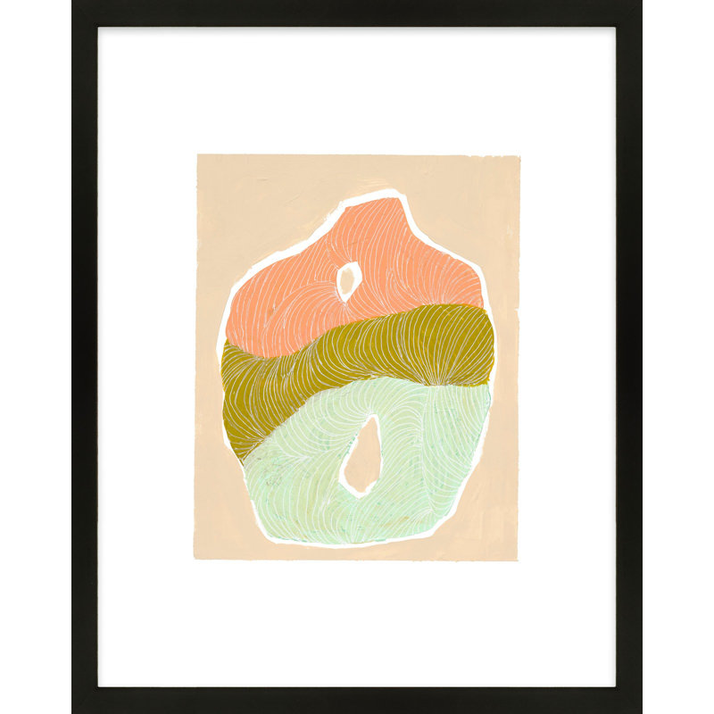 Undulations 1 Painting by Andrea Stokes, Black Framed, 30" H x 24" W x 1.25" D
