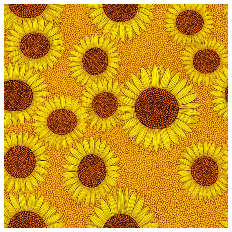 Housse de couette à motif floral tournesol Boho Boho, Grand lit