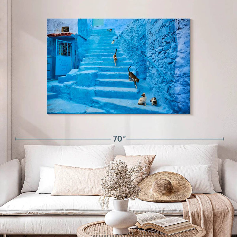 Chats Brampt Chefchaouen, H 32 po x l 48 po