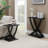 Arbri 22" W Criss-Cross Chairside End Table-1297541288