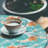 East Urban Home Aloha Fitted Round Tablecloth Orange Turquoise-1820807340