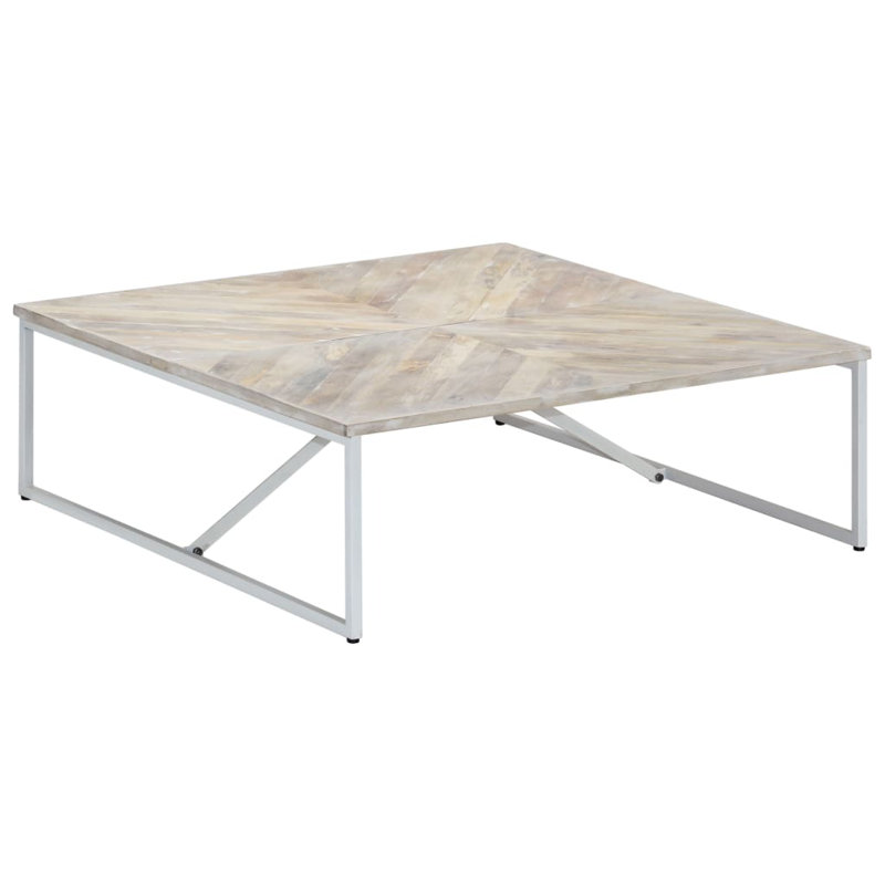 Brian Frame Single Coffee Table, Light Brown, White