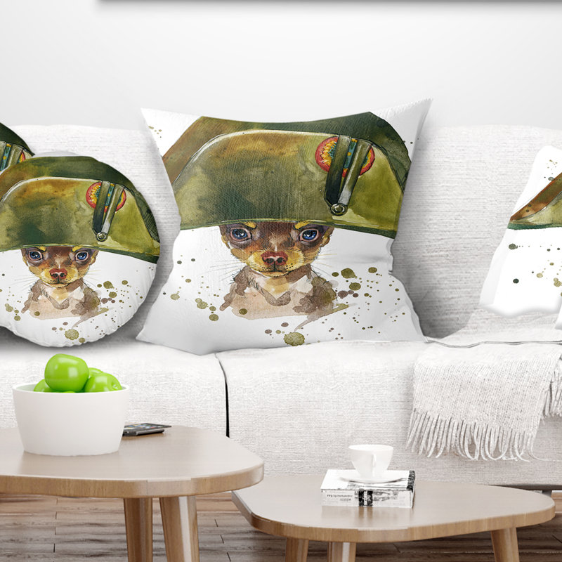 Coussin lombaire "animal jouets terrier dog", 18 po x 18 po, Coussin décoratif