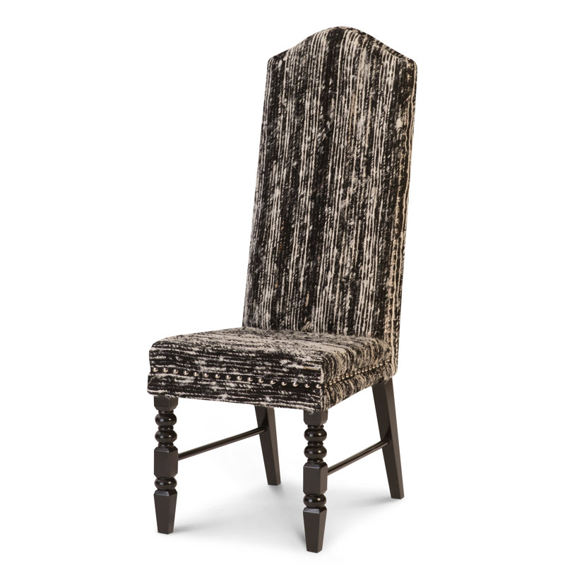 Manhattan Seating Upholstered Side Chair in Black/Beige