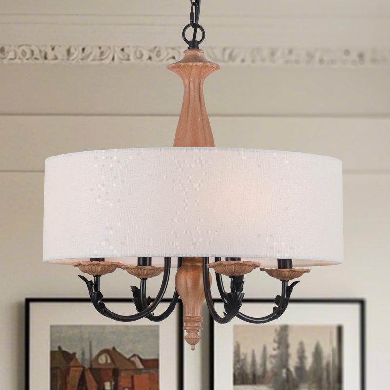 Lustre tambour 4 lumières Farmhouse