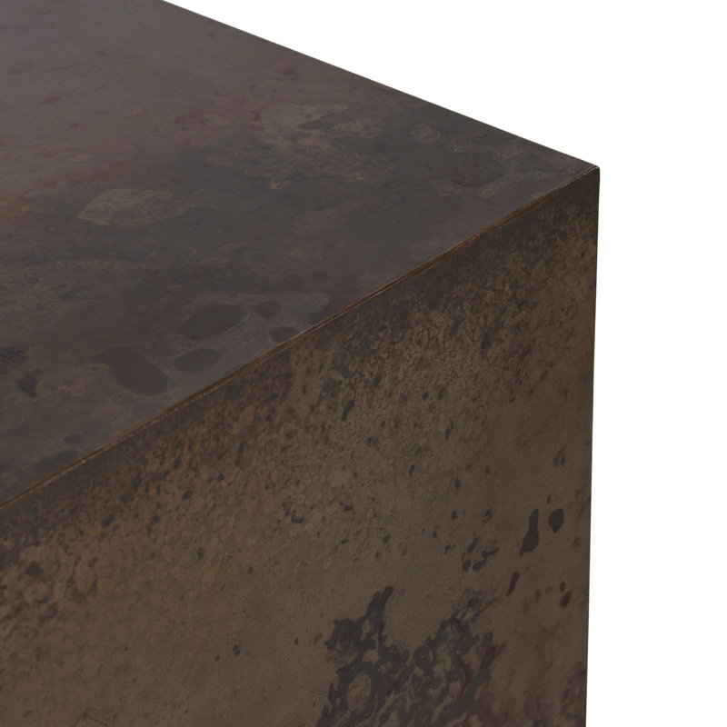 Roman Bar Cabinet, Antiqued Brass Aluminum