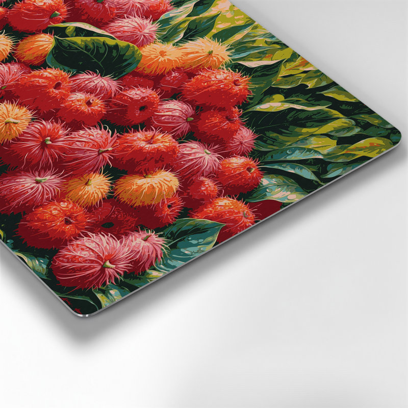 Art mural en métal «Fruit Rambutan», H 24 po x l 36 po
