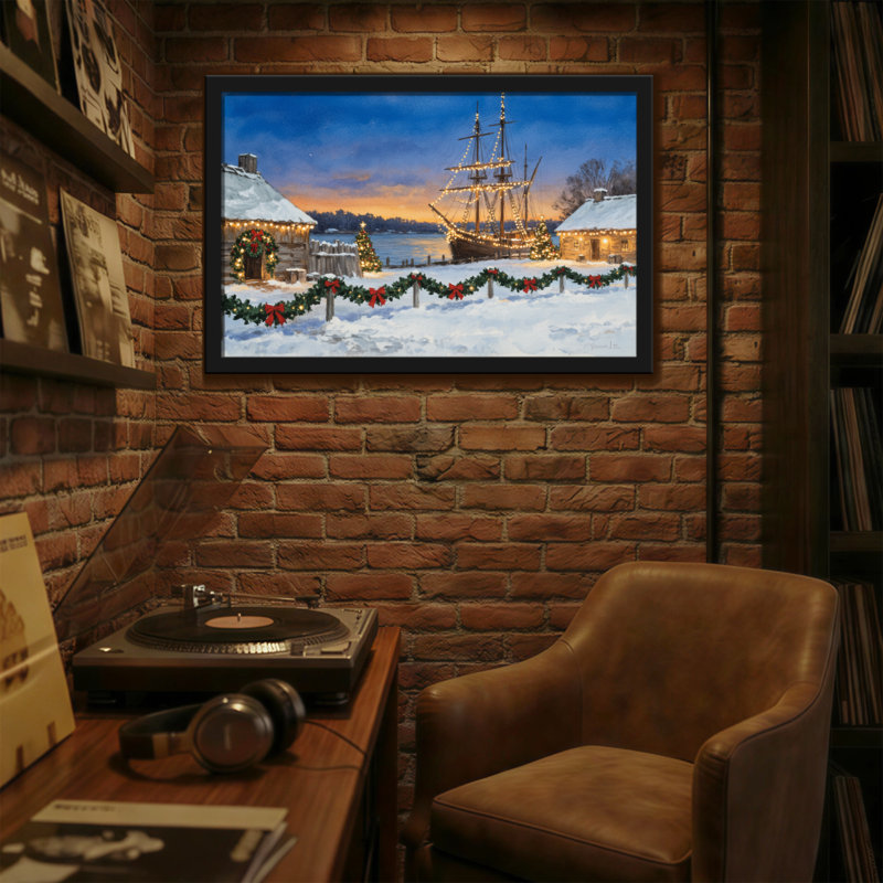 Scène de Noël avec bateau