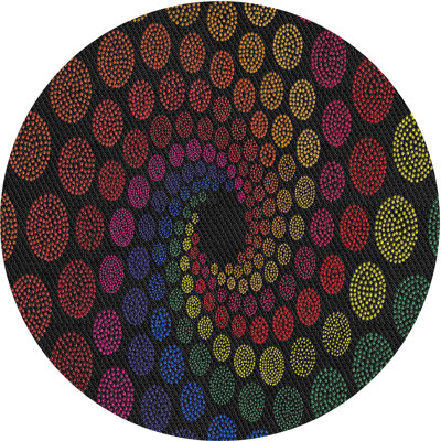 Tapis marron / bleu Power Loom