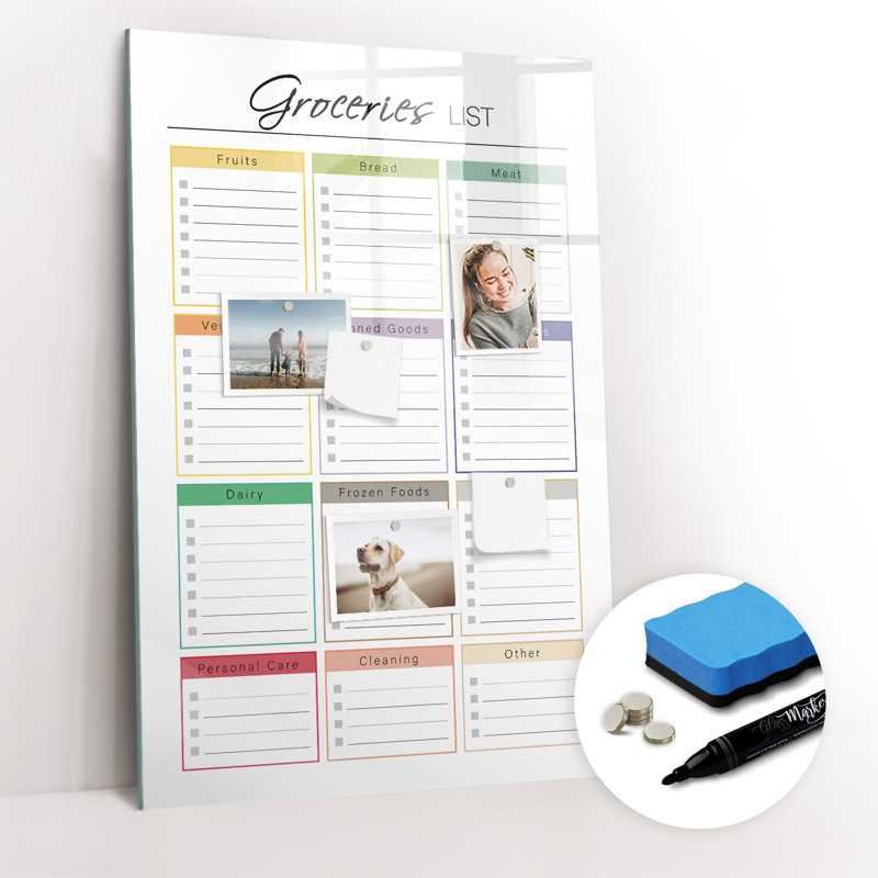 Magnetic Glass Dry Erase Board