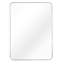 Miroir mural rectangulaire pour salle de bain - 22 x 30 pouces, finition argentée, miroir, protection incassable, crochets en aluminium renforcé, verre de 4 mm-121086607