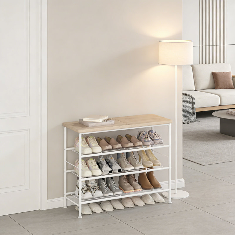 Range-chaussures en métal de style rustique