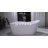 67" X 31" Freestanding Soaking Acrylic Bathtub, In White, With Polished Chrome Overflow And Drain