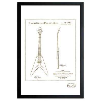 Gibson Flying V 1958 - Picture Frame Print -  Williston Forge, WLFR2323 39940435