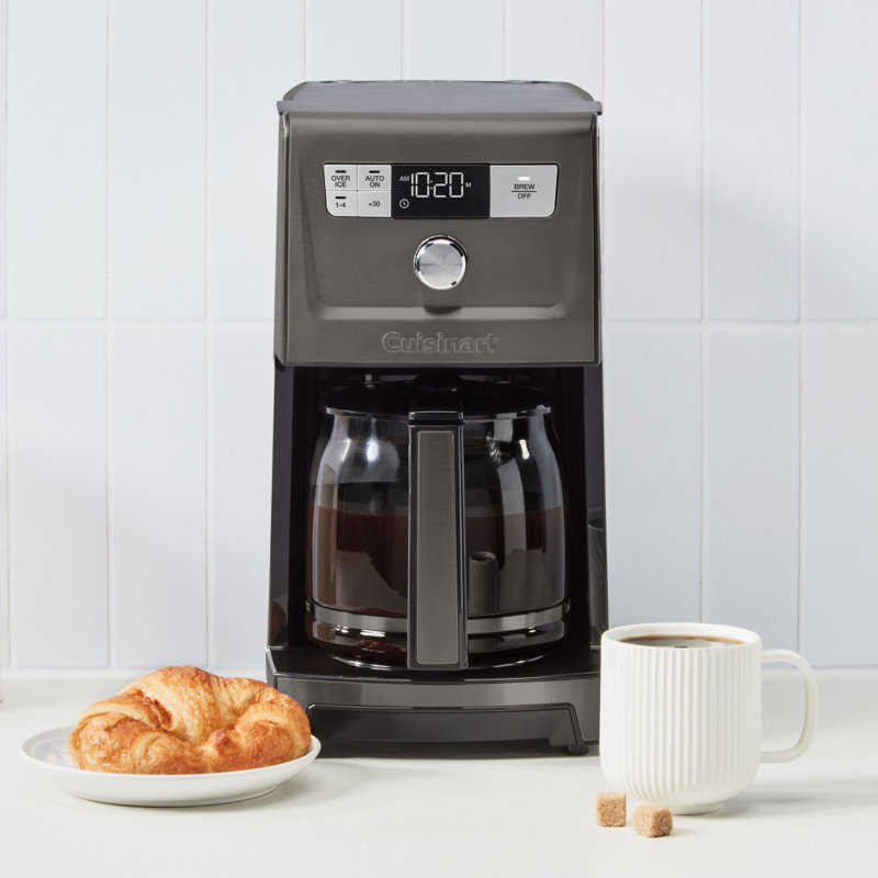 Perfectemp 14-Cup Programmable Coffeemaker, Black/Stainless Steel