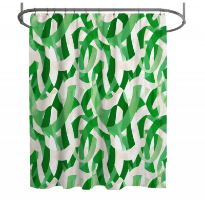 Rideau de douche abstrait - Motif décoratif de salle de bain_12533