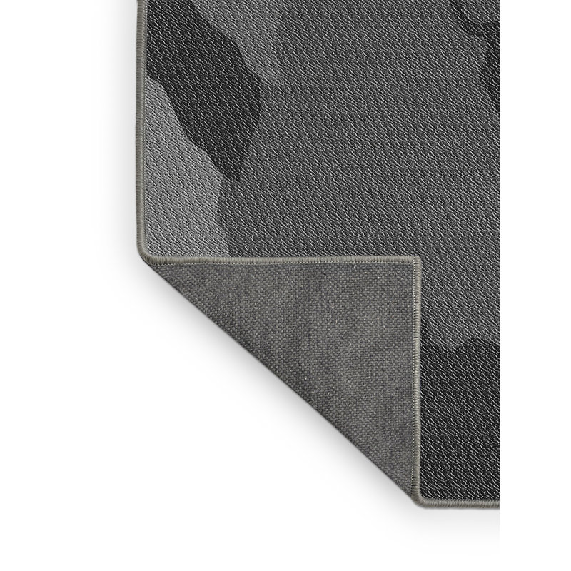 Tapis gris en laine de camouflage altoona, Rectangle 2 pi x 3 pi