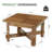 31.5" Solid Wood Square Coffee Table