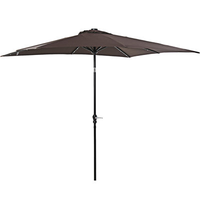Parasol solaire d'extérieur avec inclinaison et manivelle