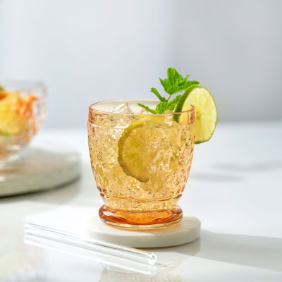Villeroy & Boch Boston Pearl Tumbler, Set of 4, 11 oz, Crystal Glass Tumbler for Hot and Cold Drinks, Dishwasher-Safe
