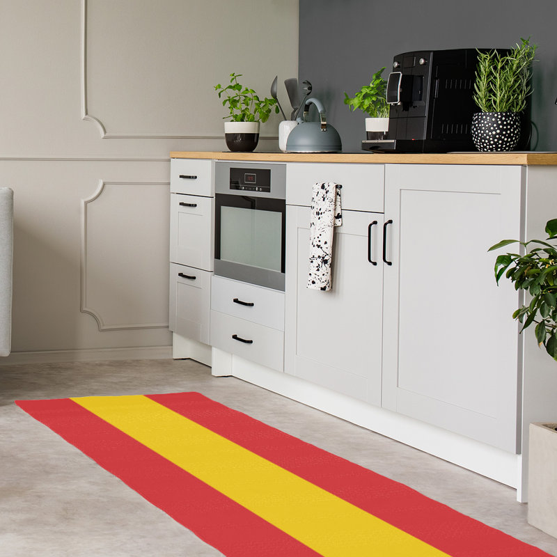 Tapis de zone rouge/jaune, Tapis de couloir 2 pi 6 po x 8 pi