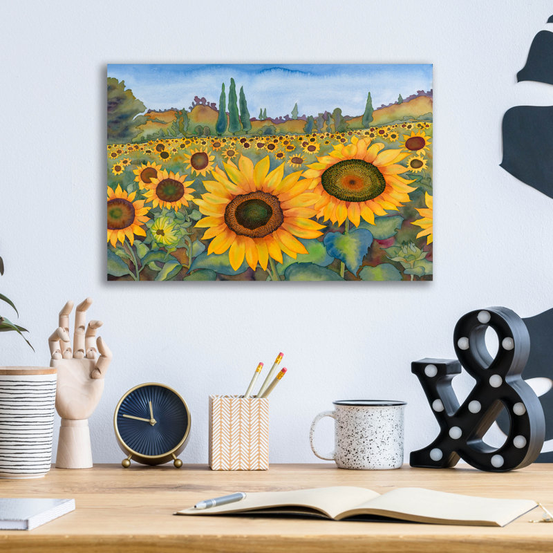 " Sunflower Fields ", 12" H x 16" W x 0.13" D