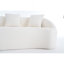 Canapé incurvé incurvé, canapé modulaire à compression de 110 po, blanc haute densité, canapé-lit pour le salon et la chambre à coucher, salon, chenille