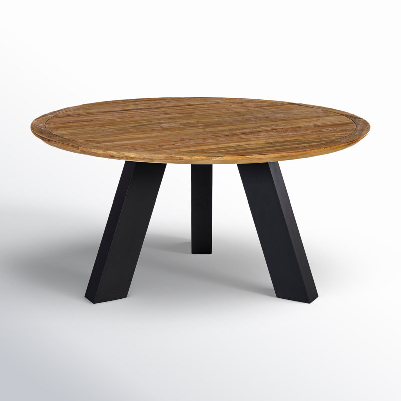 Lerna Indoor/Outdoor Round Teak Dining Table