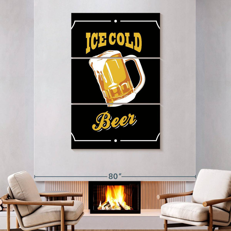 Plaque murale Kema Ice Cold Beer, H 74 po x l 48 po