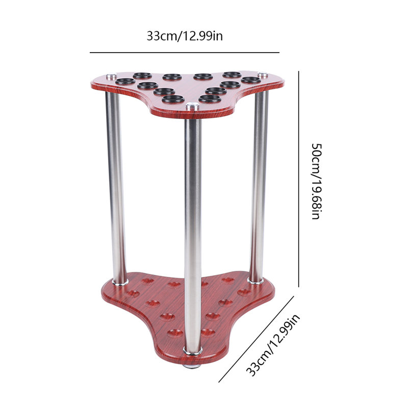 Porte-queues de billard triangulaire 12 trous, porte-queues de coin, porte-queues de billard sur pied