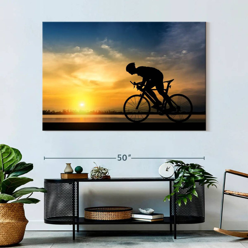 Silhouette de vélo Sireci, H 34 po x l 51 po