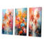 «Orange Pink Palm Trees Abstract», 3 pièces sur toile-317994051-317994045