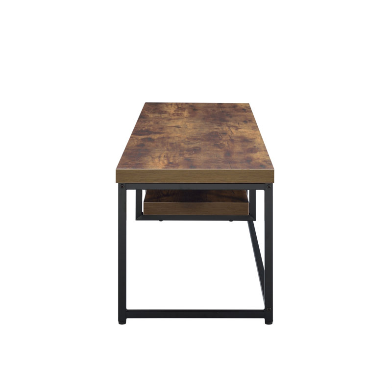 Bob Weathered Metal Finish TV Stand, 15.96"H x 59.01"L x 16.01"W
