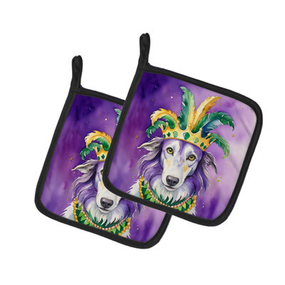 Paire de poignées Borzoi King of Mardi Gras