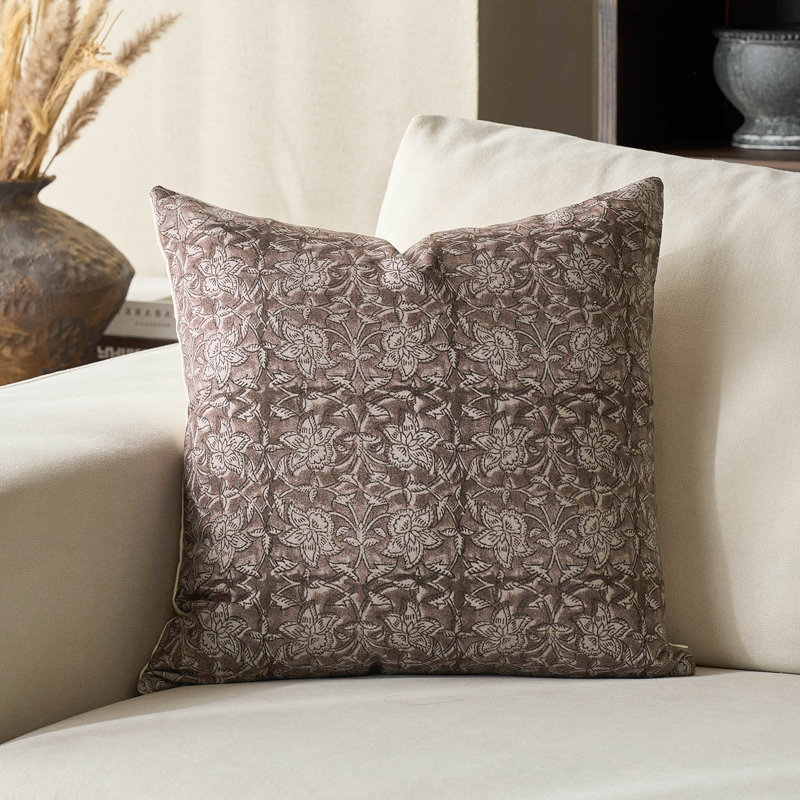 Housse de coussin Pienza, Dark Brown, 18"H x 18"W