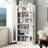 71'' H X 31.5'' W 6-Layer Bookcase With Glass Doors-Modern Elegance Meets Functionality