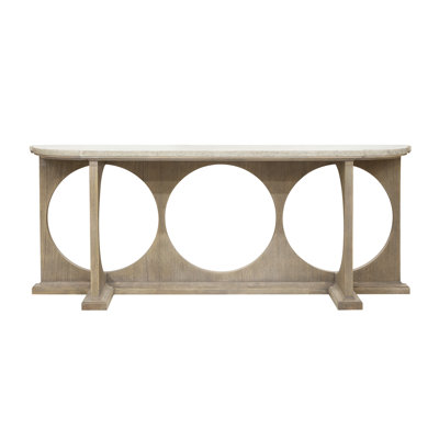 84" Console Table with Concrete Top
