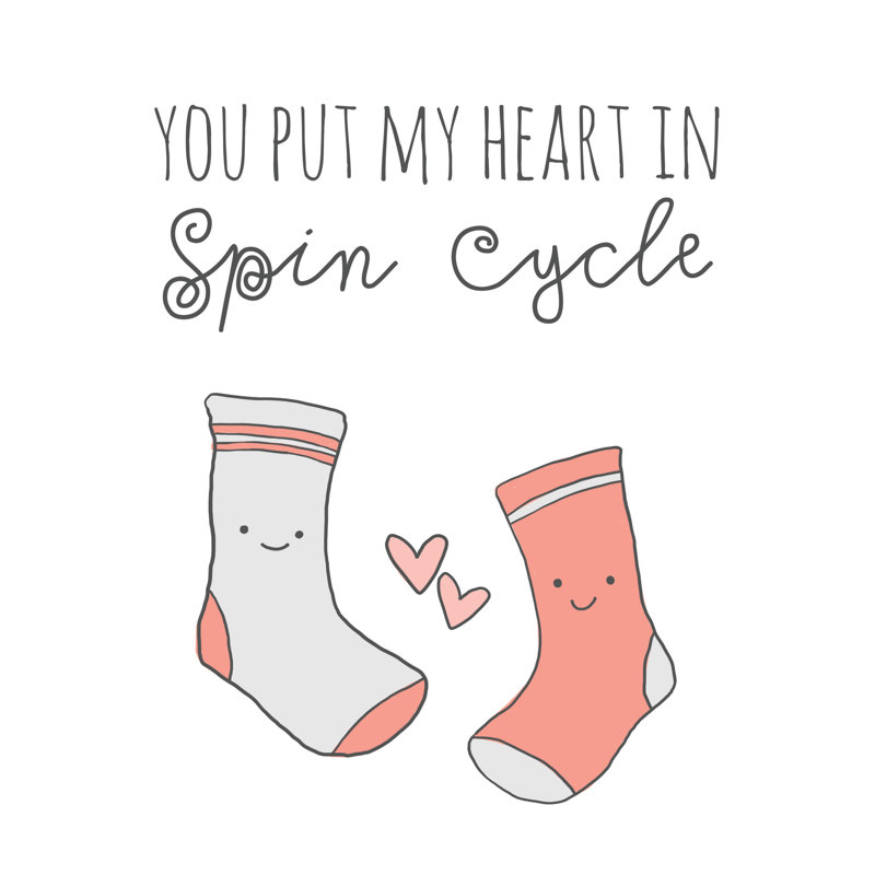 Spin Cycle Love - Painting Print, 91 cm H x 61 cm W, Wrapped Canvas