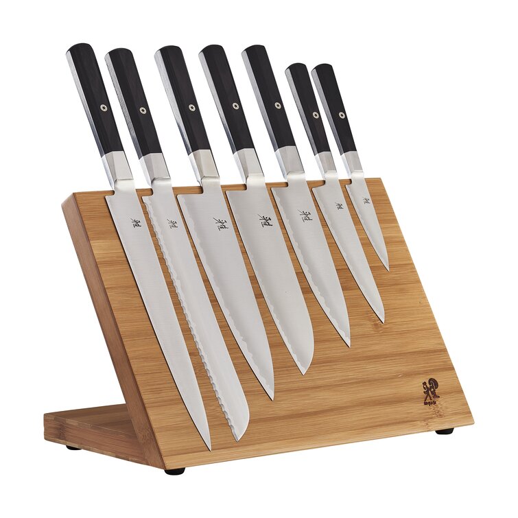 BergHOFF Ron 6pc Knife Block Set, Natural Wood Handle