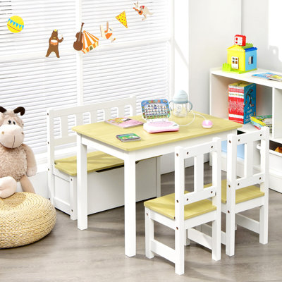 Deundrea Kids 4 -Piece Activity Table and Chair Set