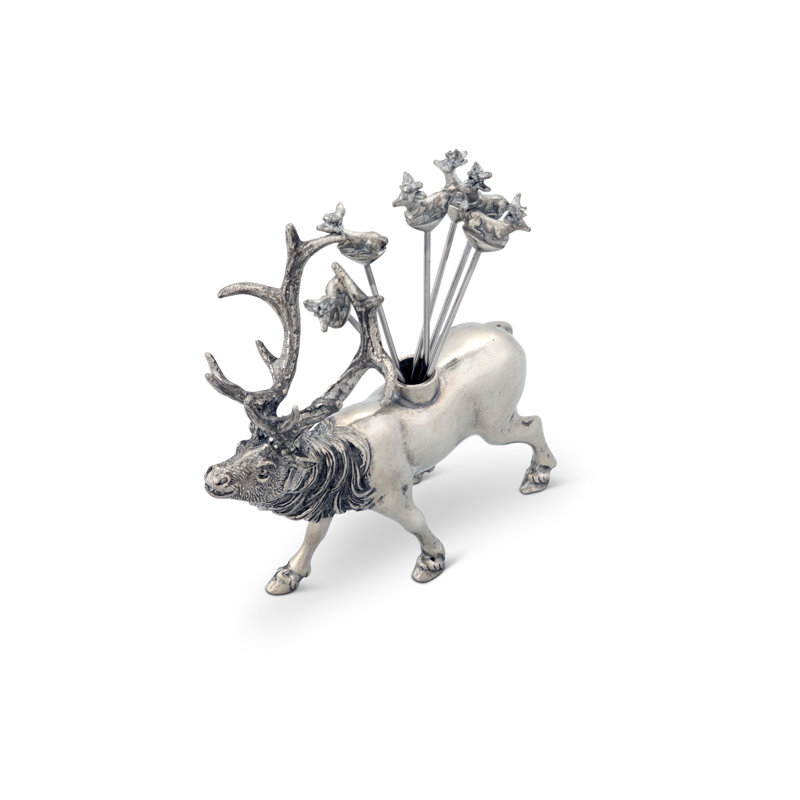 Lodge 7 Piece Elk Pewter Cheese Marker Set