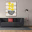 «Bowl Of Lemons On Wood» par Linda Woods, art mural sur toile-1178489019