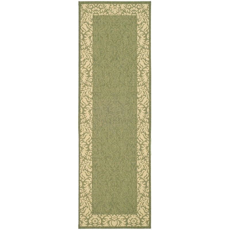 Tapis extérieur géométrique / gris Arneshia, Tapis de couloir 2 pi 4 po x 9 pi 11 po