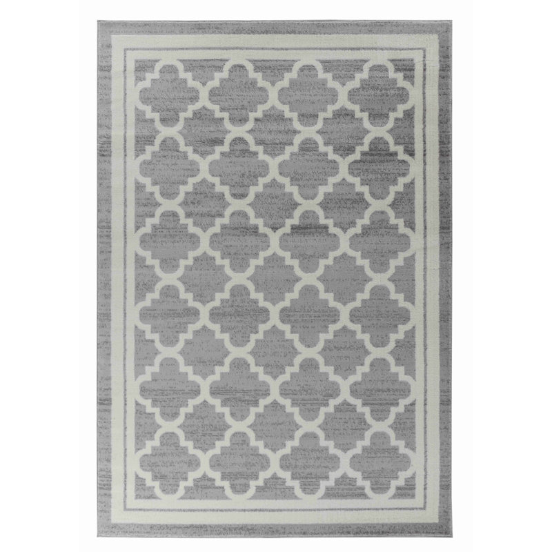 4' X 6' Grey Moroccan Area Rug