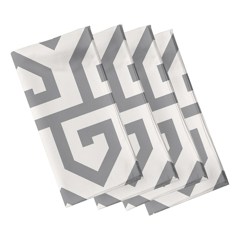 Ensemble de serviettes 4 pièces, L 18 po x L 18 po, Gris