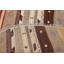 Tapis ovale unique en laine noué à la main beige et brun de style Kashkoli 7 pi 9 po x 8 pi 2 po New Age